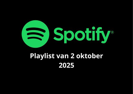 Spotify-logo met de tekst "Playlist van 2 oktober 2025".